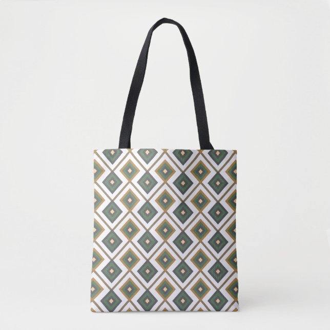 Bolsa Tote Diamante no verde (Frente)
