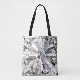 Bolsa Tote Diamante Realista: Fechamento 3D