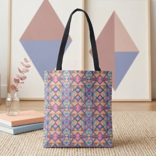 Bolsa Tote Diamantes Pastel