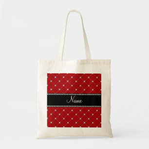 Bolsa Tote Diamantes vermelhos conhecidos personalizados