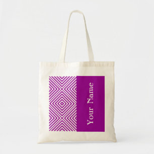 Bolsa Tote Diamond Chevron roxo com nome @ Emporiomoffa