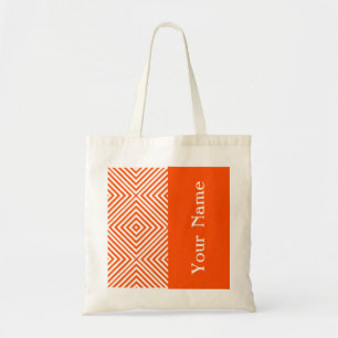 Bolsa Tote Diamond Chevron Vermilhão com nome @ Emporiomoffa