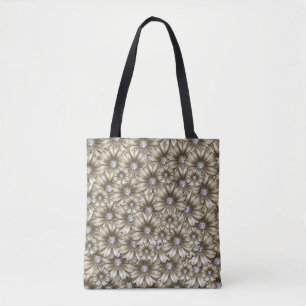 Bolsa Tote Diamond Flowers