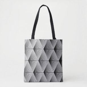 Bolsa Tote Diamond Geométrico: Design monocromático