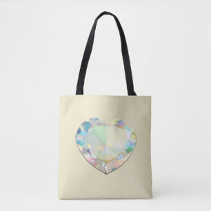 Bolsa Tote Diamond Heart Ecru