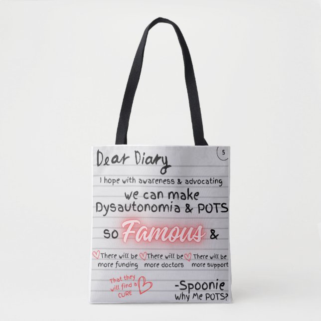 Bolsa Tote Diário de uma Spoonie (Frente)