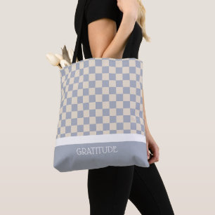 Bolsa Tote Diário Xadrez Gratidão