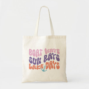 Bolsa Tote Dias de Lago de Sun de Ondas de Barco