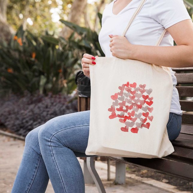 Bolsa Tote Dias de os namorados - vermelho e cinza (Criador carregado)