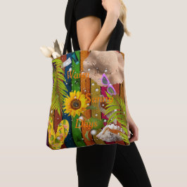 Bolsa Tote Dias Ensolarados Quentes Praia Tropical Colorida S