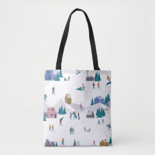Bolsa Tote Dias feriados nos Alpes de inverno: pessoas ativas