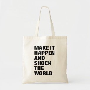 Bolsa Tote Dicas de Sucesso de Arte Dicas de Vida Texto do Wo