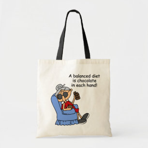 Bolsa Tote Dieta equilibrada do chocolate