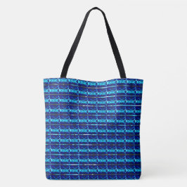 Bolsa Tote Diferentes formas azuis, listradas diferentes