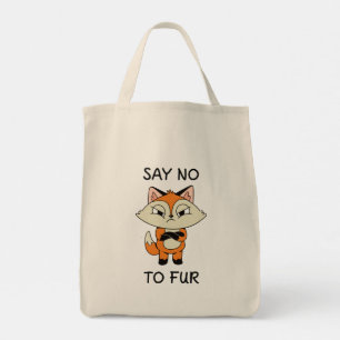Bolsa Tote Diga não à Pele - Raposa Triste