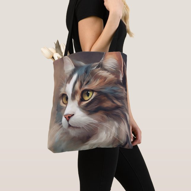 Bolsa Tote Digital art Cat 718 (Close Up)