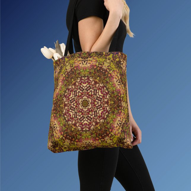 Bolsa Tote Digital Mandala Amarelo Vermelho e Puro (Criador carregado)
