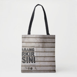 Bolsa Tote Dilarang parkir disini sinal