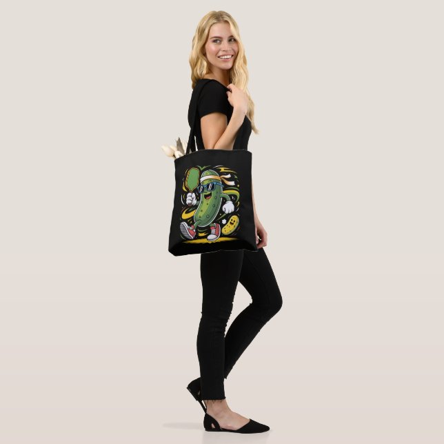 Bolsa Tote Dill Pickle Jogando Pickleball (No(a) Modelo)