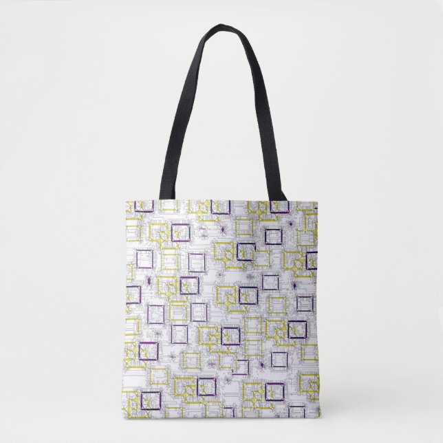 Bolsa Tote Dimensões de Interbloqueio (Frente)