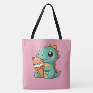 Bolsa Tote Dinheiro comendo sorvete bonito