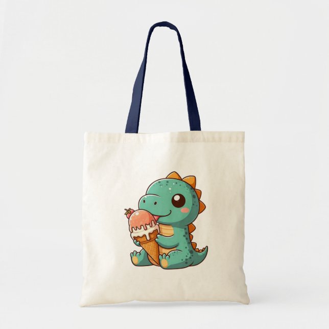Bolsa Tote Dinheiro comendo sorvete bonito (Frente)