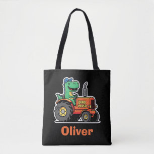 Bolsa Tote Dino Power Tratorista Dinossauro Engraçado