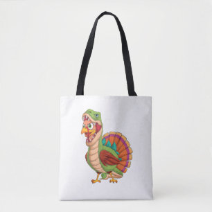 Bolsa Tote Dinossauro Ação de Graças Boas Turcas Surus T rex