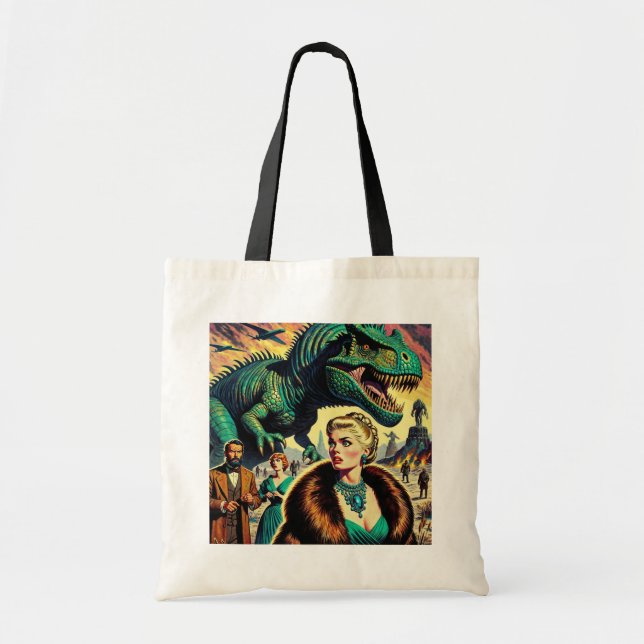 Bolsa Tote Dinossauro procurando almoço! (Frente)