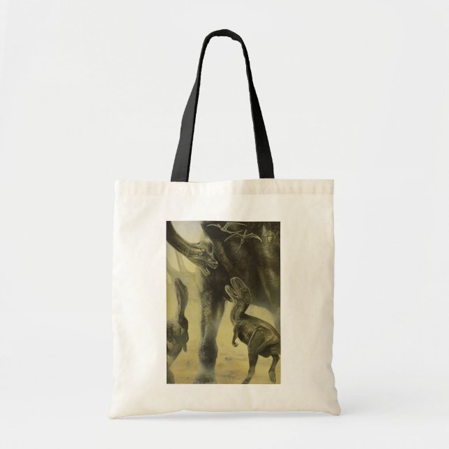 Bolsa Tote Dinossauros Antigos, Torvosaurus e Brachiosaurus (Frente)