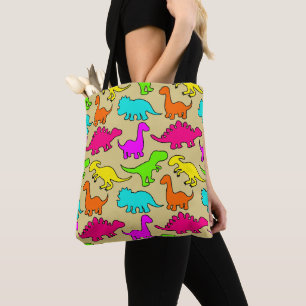 Bolsa Tote Dinossauros Coloridos