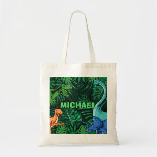 Bolsa Tote Dinossauros Crianças Dino Jurassic Trex Boy Perso