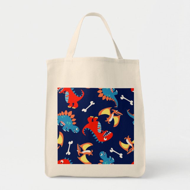 Bolsa Tote Dinossauros lindos. (Frente)