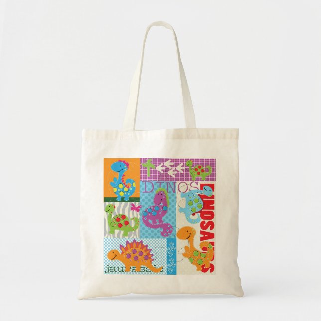 Bolsa Tote Dinossauros para o saco (Frente)