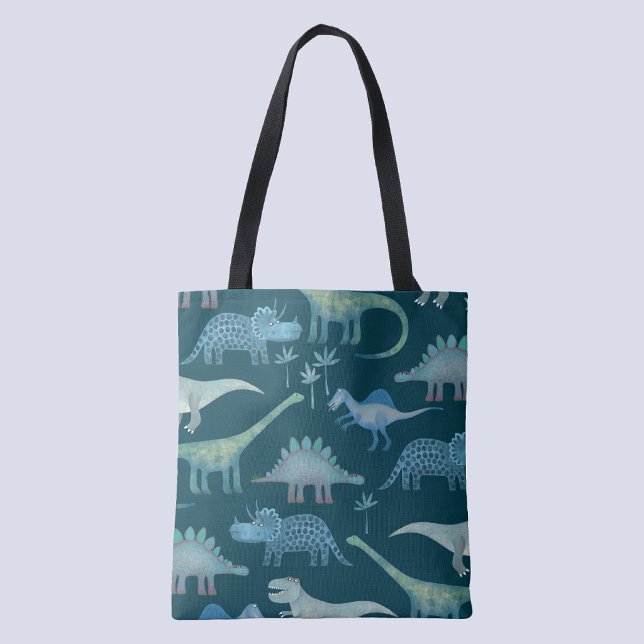 Bolsa Tote Dinossauros Verde Escuro (Criador carregado)