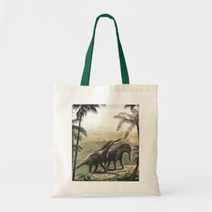 Bolsa Tote Dinossauros Vintage, Amargasaurus com Palmeiras