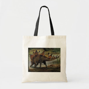 Bolsa Tote Dinossauros Vintage, Estegossauro, Cauda com Espin