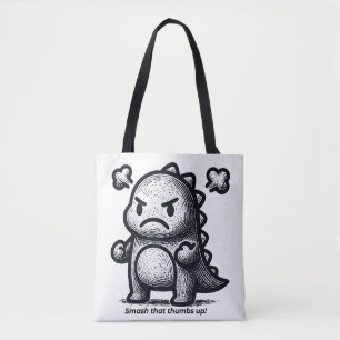 Bolsa Tote Dinozinho Mal-Humorado