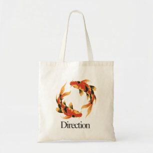 Bolsa Tote Direção – Koi Atemporal Símbolo de Clareza, Cresci