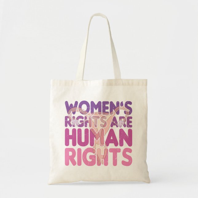 Bolsa Tote Direitos das mulheres são direitos humanos (Frente)