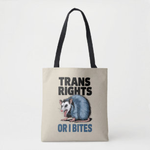 Bolsa Tote Direitos Trans Ou I Morde Orgulho Lgbtq Engraçado 