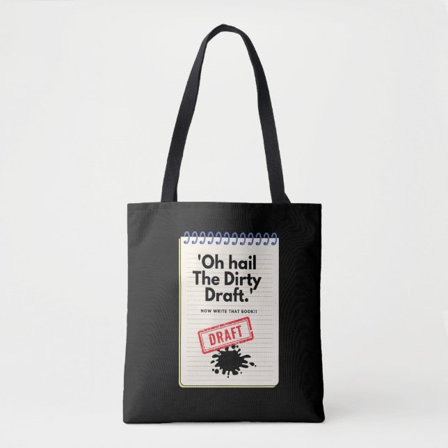 Bolsa Tote Dirty Draft Chronicles: Humor do notebook para os  (Frente)