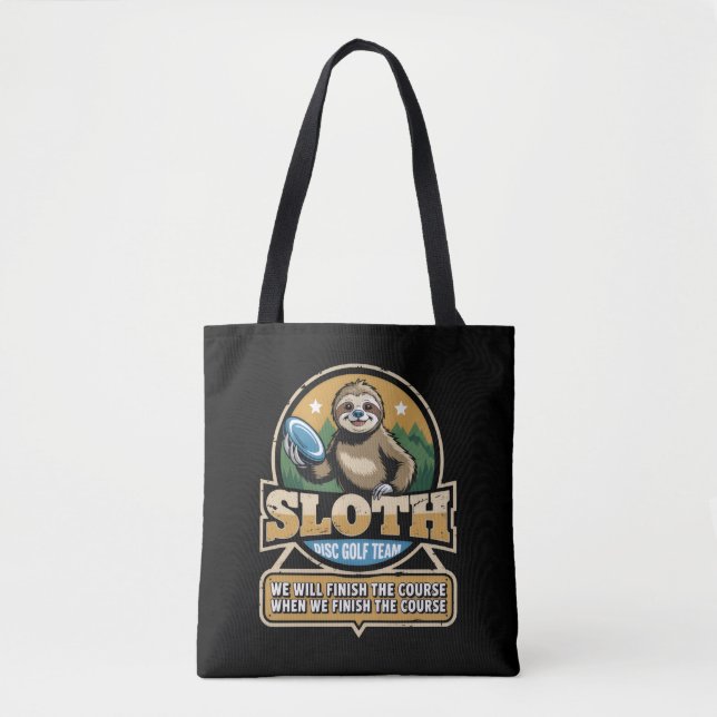 Bolsa Tote Disc Golfer Funny Sloth Disc Golf Player Golfer (Frente)