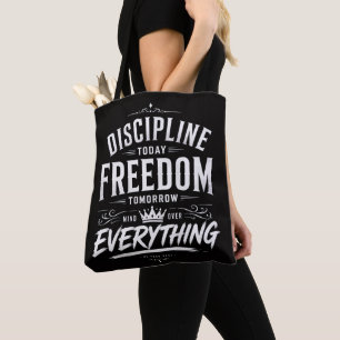 Bolsa Tote Disciplina Hoje Liberdade Amanhã