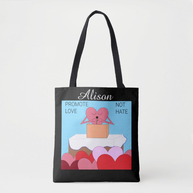 Bolsa Tote Discurso de Amor do Coração (Frente)
