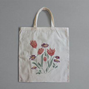 Bolsa Tote Disposição Floral Delicada do Buquê de Flor