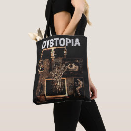 Bolsa Tote Distopia - Design de Streetwear Techno-Dystopian