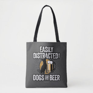 Bolsa Tote Distração fácil de cães e sapos de cerveja