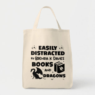 Bolsa Tote Distraído por Brenda K Davies Livros e Dragões