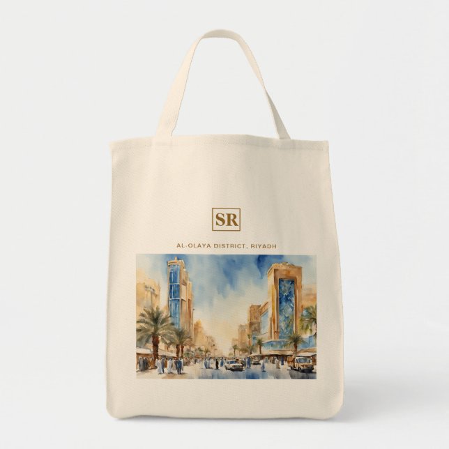 Bolsa Tote Distrito de Elegant Al-Olaya, Riyadh Tote Bag (Frente)